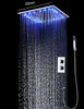 EL Banyo 20 inç yağmur duş sistemi su güç LED ışıklar termostatik karıştırma valfi el duş seti5309376