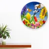 Wall Clocks Flower Bush Sunflower Lavender Clock Home Decor Silent Modern Design Living Room Digital