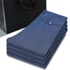 Jeans da uomo Primavera Estate Jeans larghi azzurri sottili da uomo Moda business Pantaloni in denim elasticizzato in tessuto Lyocell Pantaloni di marca maschile 231122