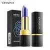 Yanqina Lippenstift Schwarz Roseblau Rose Lippentemperatur Farbe Wechselnde langlebige wasserdichte Kosmetik Frau Make -up