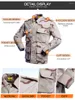 Jackets de caça casacos masculinos Caminhando ao ar livre Camping Militar Militar Tactical Men Camouflage Homem Multi-Pockets resistentes a vestir de duas peças