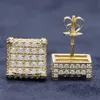 Pass Diamond Selector Jewelry dla kobiet lub mężczyzn Moissanite Diamond 10K Gold Earring10k Kolczyki dla kobiet