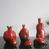 Vase Ceramic Red Pomeglanate Vase Phnom Penhデスクトップフラワーアレンジメントマルチサイズシミュレーションクラフト装飾水耕栽培