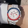 Zegarwatki Pagani Design Nowe zegarki V4 Męskie zegarki Męskie Pasek Stalowy Strap Casual Quartz Watch Ar Sapphire Glass 100m Waterproof Chronograph Na rękaw