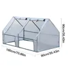 Other Garden Tools 180x90x90 Cm Mini Greenhouse Cover With RollUp Shutters Door Plant Growth Tent Walkin Greenhouses For Outdoors Without Bracket 230422