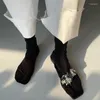 Mulheres meias de alta qualidade designer estilo ins moda split toe mulher veludo tira vertical brilhante seda macia dois dedos japonês tabi sox
