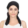 ベレーツイスラム教徒のターバンハットミスふっくらしたスカーフの女性ヘッドラップミルクシルク帽子