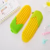 2Pcs Silicone Simulation Corn Pencil Case Waterproof Kawaii Korean Stationery Bag Kids Girls Gift Cute School Supplies