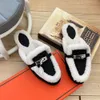 designer slippers leather outsole autumn/winter indoor/outdoor sandals shoes black pink rose brown white blue grey