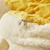 Sängkläder sätter värme täcke täckning med dubbla användningar filt konstgjord kashmir varm vinter mjuk mysig fleece quilt plysch filtar för sängar 231122