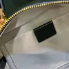 Kameratasche Handtasche Geldbörse Echtes Leder Kupplung Handtaschen Umhängetaschen Doppelreißverschluss Klappe Brieftasche Langer Schultergurt Gold Hardware