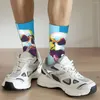 Мужские носки смешной сумасшедший компрессионный носок для мужчин хип -хоп Хараджуку головы счастливого качества