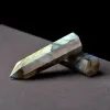 Labradorite moonstone quartzo cristal pedra strass ponto cura varinha hexagonal tamanho enviar aleatoriamente