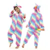 Pajamas Girls Pink Dinosaur Animal Pajamas Children Flannel Overall Jumpsuit Kids Unicorn Panda Onesies For 4 6 8 10 12 Years 231122