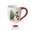 Tassen 1 Stück Weihnachtsschneemann Keramik-Kaffeetasse geprägtes Geschirr Haushalt Wasser Urlaub Geschenkideen 231122
