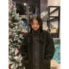 Kadın Trençkotları Pai Her iki tarafı giyen kadınlar için kışlık ceketin üstesinden geliyor 2023 Koreli Sonbahar/Kışla Kalın Orta Uzunluk Paik Pamuk