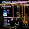 20PCS Stringa di luci natalizie Babbo Natale salire le scale luci decorative stringa giardino luci magiche esterne stringa controllo APP