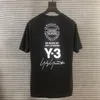 Erkek Tişörtleri Y3 23SS Yaz Moda Gençlik Gündelik Yuvarlak Boyun Üst düzey Mektup Baskı ve Kadınların Gevşek Kısa Kişeli T-Shirts Luxuy