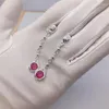 Boucles d'oreilles de haute qualité espagnole originale mode galvanoplastie 925 argent rose diamant cristal long tempérament bijoux cadeau