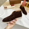 PIANA Open Walk Suede Sneaker Schoenen Dames vrijetijdsschoen Heren Instapper Wandelschoenen Klassieke Loros enkellaars Luxe Designer woestijn LP laarzen fabrieksschoenen met doos