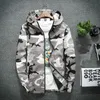 Herrjackor mäns nya camojackor 2023 Spring Autumn Casual Coats Hooded Jacket Camouflage Fashion Male Outwear Brand Clothing 5xl T231123