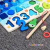 تعلم ألعاب الأطفال Montessori Math for Toddlers التعليمية الخشبية للألغاز العد رقم عدد الأشكال المطابقة ألعاب SARTER TOY 231122