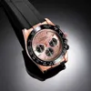 Orologi da polso PLADEN Nuovo orologio da uomo di lusso cinturino in caucciù cronografo sportivo orologio da polso business luminoso Dive orologio maschile Dropshipping 2022Q231123