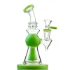 7 pouces Narguilés Court Nect Embout En Verre Bongs Pomme De Douche Perc Huile Dab Rigs Heady Verre Pyramide Conception Tuyaux D'eau 14mm Joint Mâle BJ