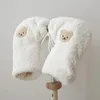 Gants sans doigts pour enfants Joli manchon de vélo pour bébé gants de scooter en peluche pour enfants avec joli motif d'ours gants coupe-vent pour petits garçons filles 231123