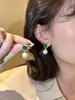 Stud Emerald studded pearl earring s light luxury high end feel network red versatile temperament ear accessories wholesale 231123