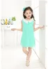 Girl Dresses Children's Clothing Summer Chiffon Sleeveless Clothes Candy Color Dress 2-10 Years Old Baby