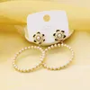 Stud Earrings Female Pearl Ear Ring Love The In 2023 South Korea Temperament Web Celebrity Big Circle And Collars