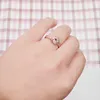 Rose Gold schimmernder Knotenring für Pandora Echt Sterling Silber Trauringe Schmuck für Frauen Freundin Geschenk CZ Diamant Liebesring mit Original Box Set