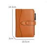 Portafogli PU Leather Women Short Fashion Multifunzionale Ladies Small Coin Purse Multi-Slot Bank ID Holder Package