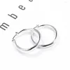 Hoop Earrings Fashion Thick Silver Plating Large Circle Minimalist Color For Women Punk Jewelry