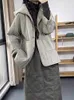 남자 스웨터 겨울 옷 여자 퀼트 코트 따뜻한 파카 후드 코트 싱글 가슴 긴 소매 재킷 한국 패션 캐주얼 느슨한