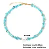 Pendanthalsband 35 cm naturlig krossad stenhalsband Amethysts Choker Sea Shell Beads Letter Charm för kvinnliga män smycken