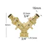 Оборудование для полива, латунный разветвитель садового шланга 3/4 дюйма, 2/4-ходовой кран, Y-образный разъем для полива, садовый кран для уличного крана 231122