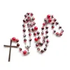 Chaînes Chapelet catholique Marie Bénédiction Collier de prière avec pendentif Amulette Vierge Croix H8WF