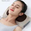 Massaging Neck Pillowws Head Massage Pillow Relax Vibrator Electric Shoulder Back Heating Kneading Infrared Shiatsu Neck Massager Q231123