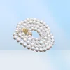78 mm naturalny Akoya uprawiany biały naszyjnik perłowy biżuteria 32 Quot7459544