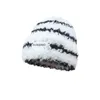 Type de chapeau en laine pour enfants, rayures tricotées d'hiver, visage, petite peluche, chaleur épaissie, grosse tête, Protection des oreilles, bonnet à poils 231015