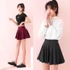 Shorts ativos femininos yoga cintura alta saia plissada verão casual kawaii linha A xadrez preto tênis uniforme escolar japonês mini saias para