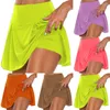 Skirts 2023 Pants Women Girls Pleated Bottom ?Pants Yoga Shorts Fitness Summer Holiday High Waist