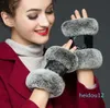 lederen handschoenen en wollen touchscreen konijnenhuid koudebestendig warme schapenvacht scheidingsvinger