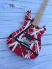Electric Guitar Imported Alder Body Canadian Maple Fingerboard Signature Classic Red and White Stripes