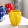 Mugs M Beans Coffee Tea Cups And Cartoon Cute Expression Mark Large Capacity Drinkware Christmas Gift Y200104 Drop Delivery Home Garde Dhvh3