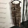 Robe à bretelles sexy classique léopard longue robe dames décontracté grande taille jupes personnalité dentelle concepteur filles robes vêtements