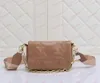 Exquis brodé Cross Body Bag Chaîne Sac à main Designer Noir Blanc Rose Kaki Mode Sacs à bandoulière M7351 Tailles 21 * 13 * 6 cm