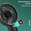 Other Home Garden USB Mini Fan Rechargeable Portable Handheld Digital Display Lazy Temporary Travel Shopping Cooling Car Air Cooler 230422